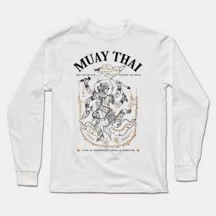 Kickboxing Tattoo Muay Thai Sak Yant Monkey King Long Sleeve T-Shirt